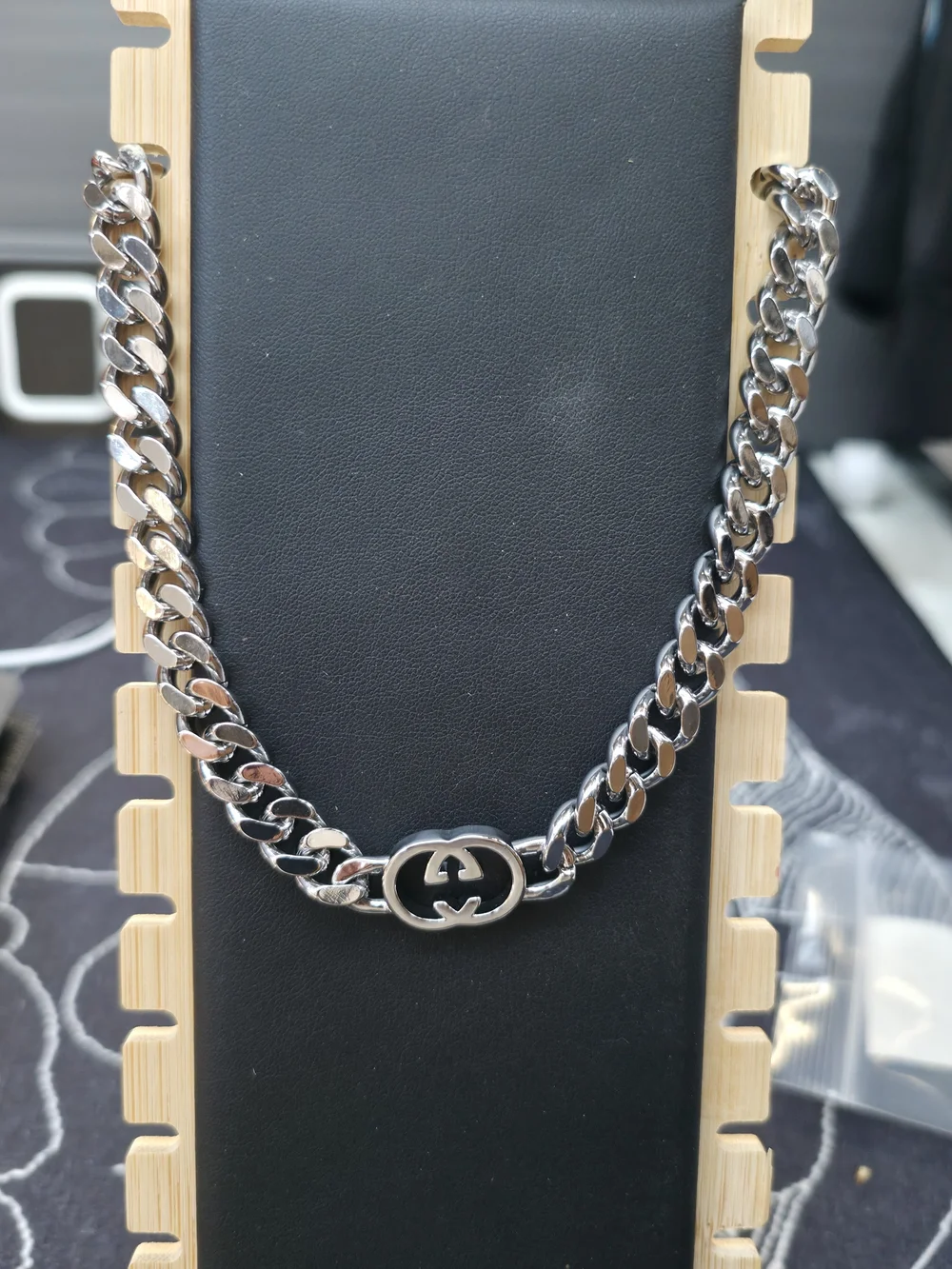 Gucci Interlocking G Gourmette/Cuban Link Chain